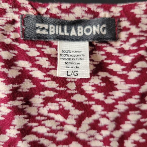 Buckle Billabong Tunic Dress Women’s L, V-Neck, Bell Sleeve, Boho/Aztec Design, - Picture 8 of 10